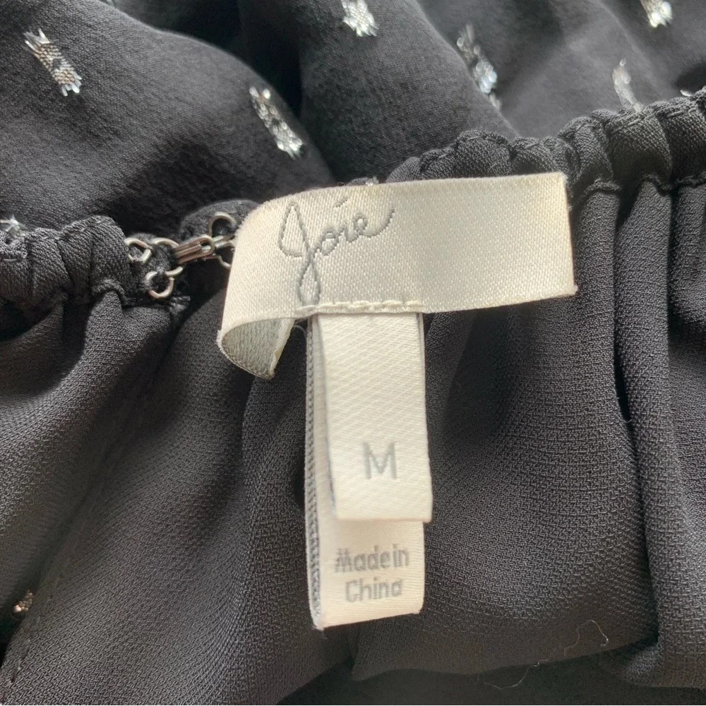 Joie Althia Metallic Embroidered Silk Dress - Picture 15 of 16
